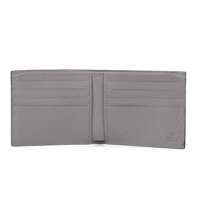 【GUCCI 古馳】G Motif Bi-Fold 雙色 雙折 皮革 卡夾 皮夾 短夾 黑色 灰色 739358-2