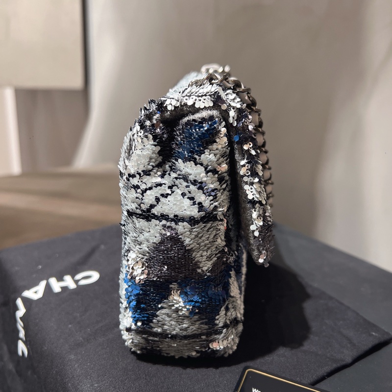 Chanel 香奈兒 CF大mini 2019年閒置近新品 聖誕亮片款 附卡 內裡乾淨 斜背包-3