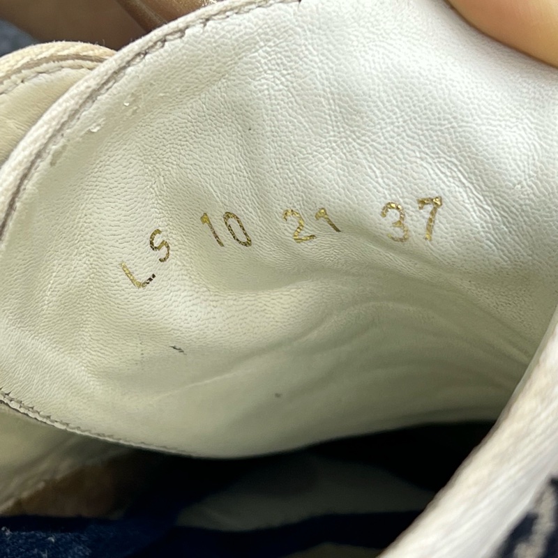 DIOR迪奧 Logo老花滿印 帆布鞋 低幫 板鞋 女款 藍色37碼-13