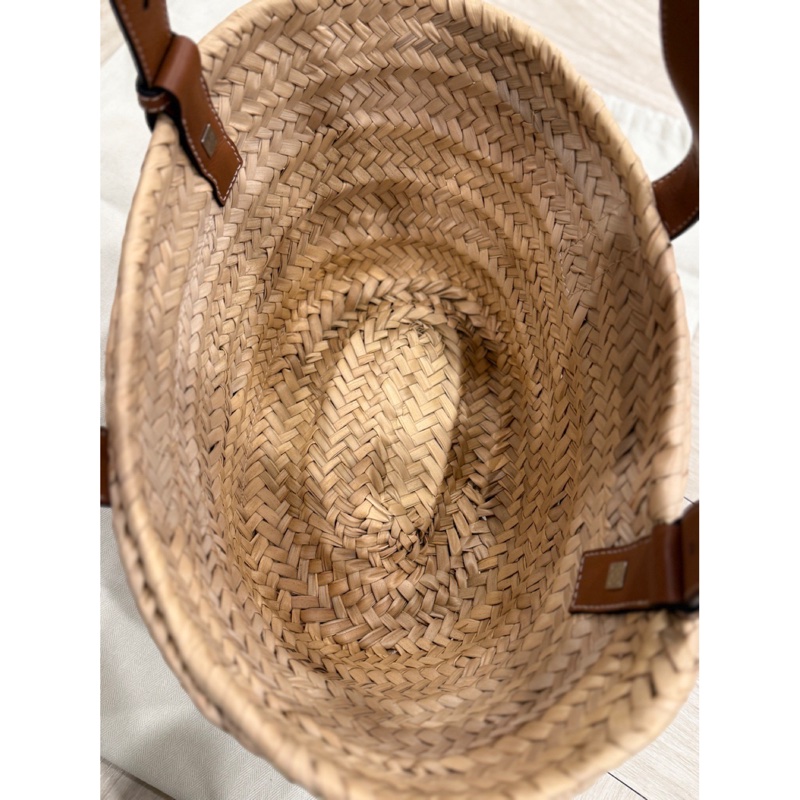 LOEWE 小號菜籃子 草編包 手提包 近新閒置品-5