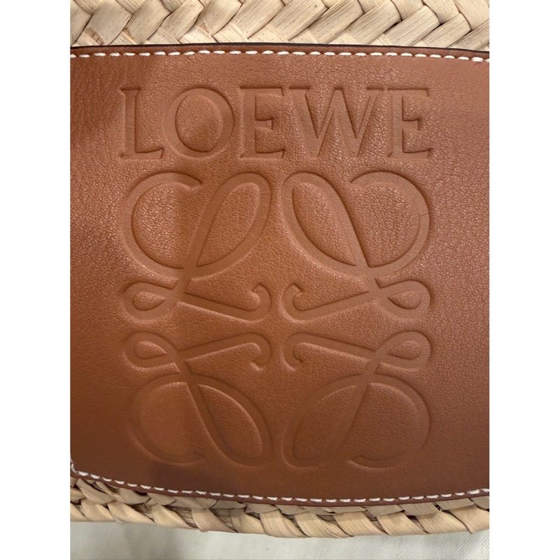 LOEWE 小號菜籃子 草編包 手提包 近新閒置品-6