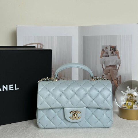 CHANEL 21K Handle mini CF20 - 寶寶藍