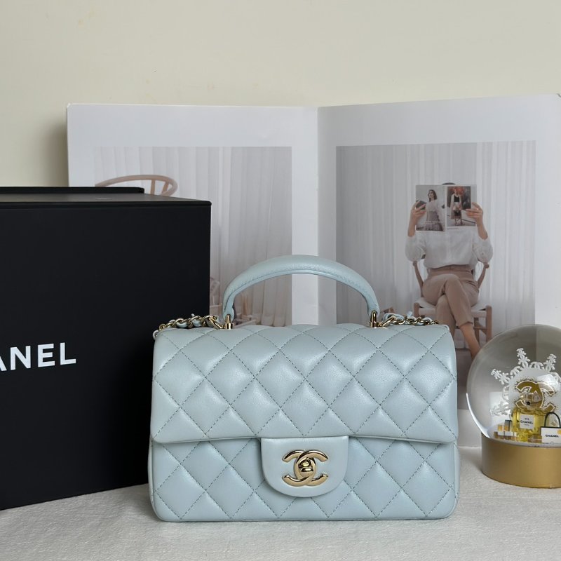 CHANEL 21K Handle mini CF20 - 寶寶藍-0