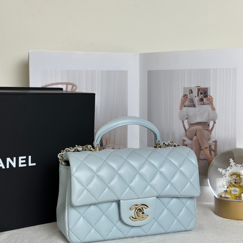CHANEL 21K Handle mini CF20 - 寶寶藍-2