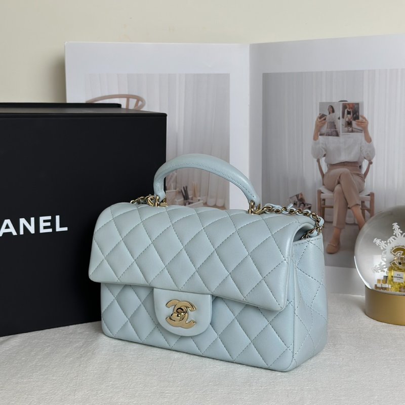 CHANEL 21K Handle mini CF20 - 寶寶藍-3