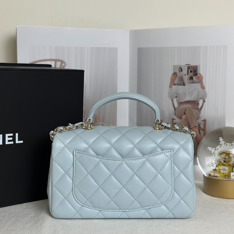 CHANEL 21K Handle mini CF20 - 寶寶藍-4