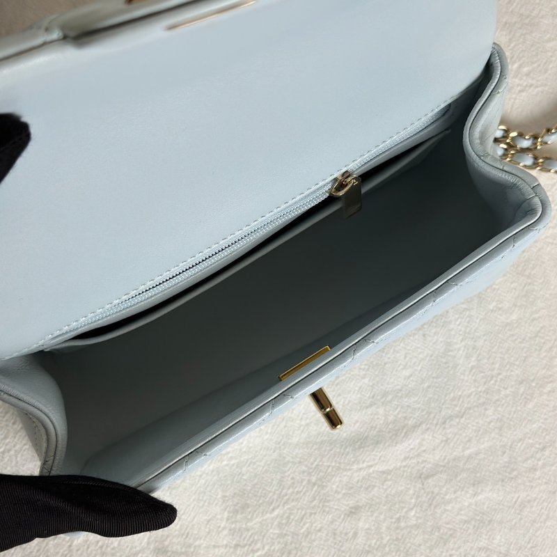CHANEL 21K Handle mini CF20 - 寶寶藍-6