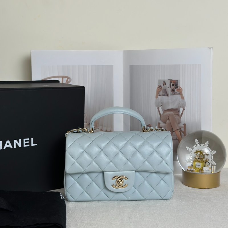 CHANEL 21K Handle mini CF20 - 寶寶藍-10