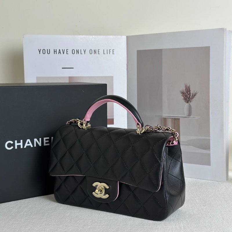 CHANEL 23P Handle mini CF20 - 黑粉金-3