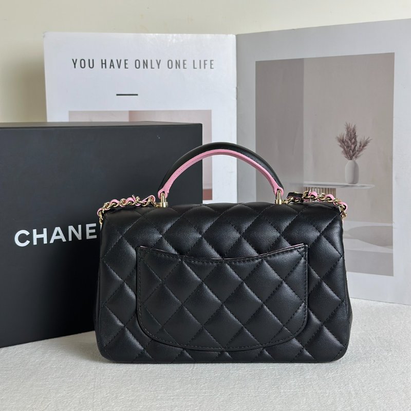 CHANEL 23P Handle mini CF20 - 黑粉金-4