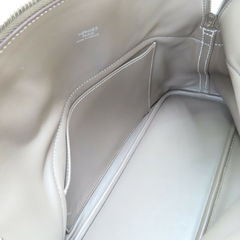 大象灰 Clemence 牛皮 Bolide 31 柏莉包 兩用包 口R刻 銀釦【HERMES 愛馬仕】-4