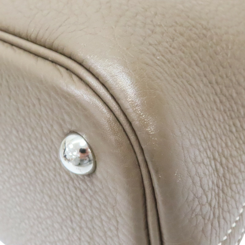 大象灰 Clemence 牛皮 Bolide 31 柏莉包 兩用包 口R刻 銀釦【HERMES 愛馬仕】-15
