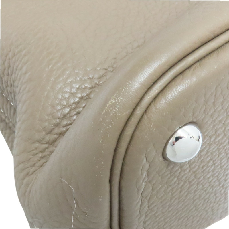 大象灰 Clemence 牛皮 Bolide 31 柏莉包 兩用包 口R刻 銀釦【HERMES 愛馬仕】-18