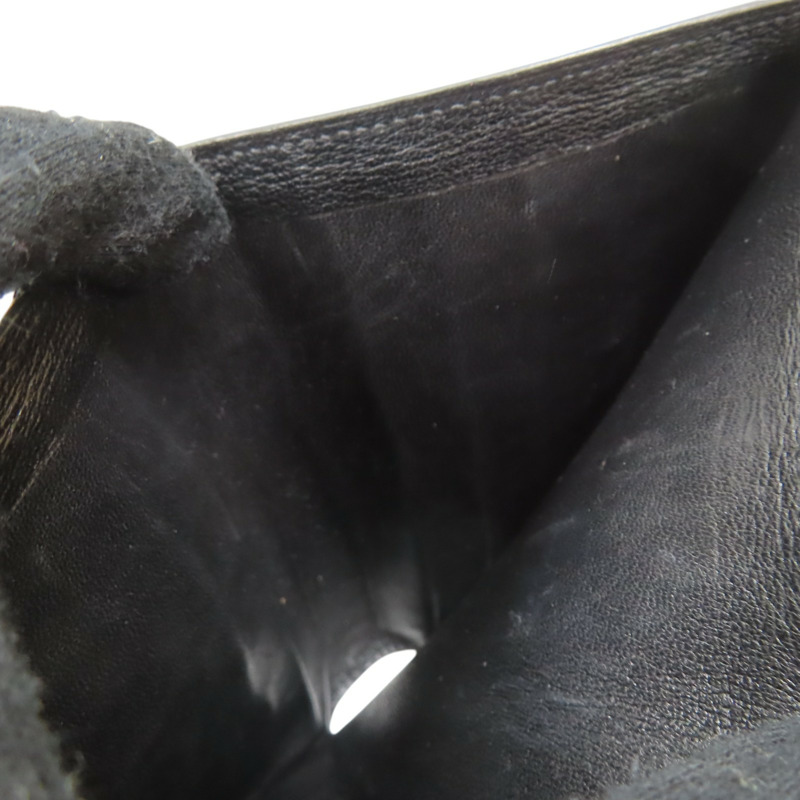 黑色 鱷魚皮 Bearn Compact 兩折短夾 Z刻 金扣【HERMES 愛馬仕】 H039786CC-5