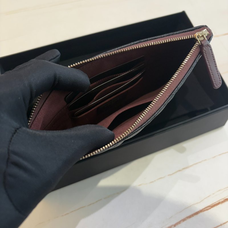 *SHIHNA名牌精品* CHANEL 黑色荔枝牛皮金釦拉鍊大零錢包-4