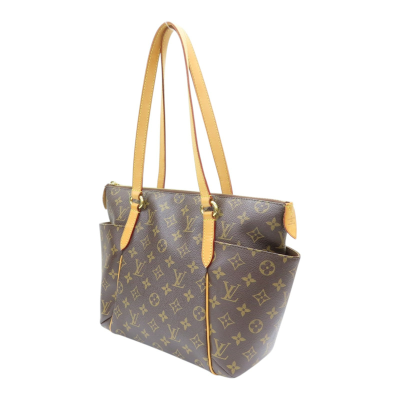 棕色 原花帆布 Totally PM 肩背包【LOUIS VUITTON LV 路易威登】 M56688-2