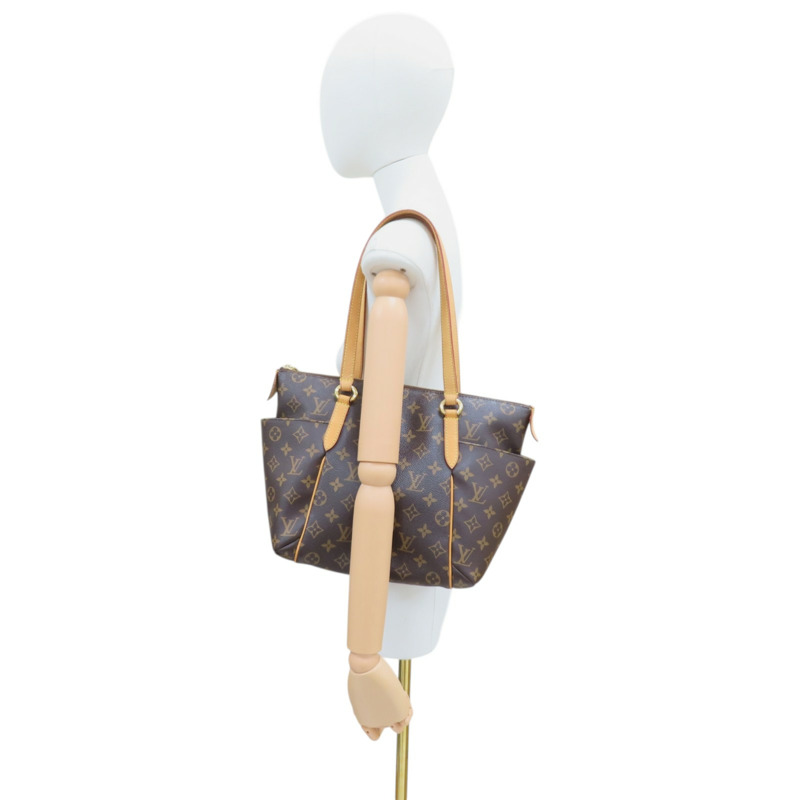 棕色 原花帆布 Totally PM 肩背包【LOUIS VUITTON LV 路易威登】 M56688-9