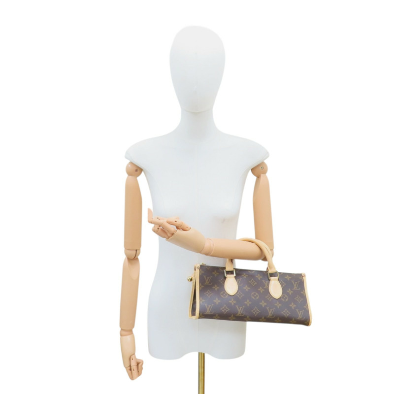 棕色 原花帆布 POPINCOURT 手提包【LOUIS VUITTON LV 路易威登】 M40009-8