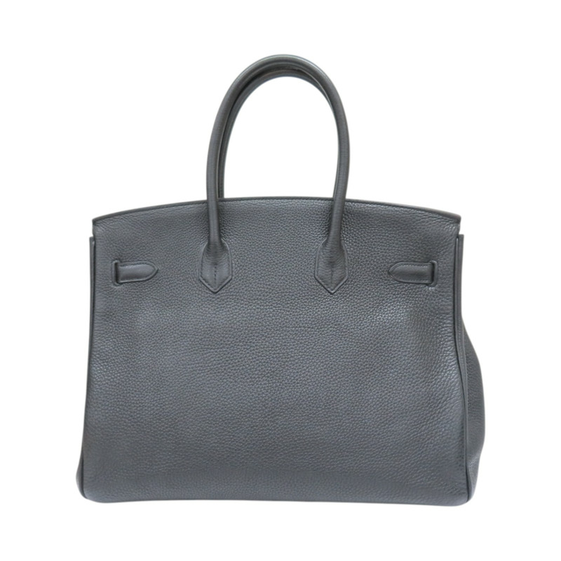 黑色 Togo牛皮 Birkin 35 柏金包 手提包 □M刻 銀扣【HERMES 愛馬仕】-1