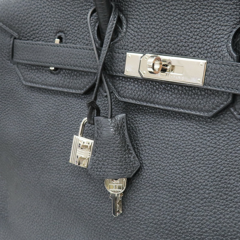 黑色 Togo牛皮 Birkin 35 柏金包 手提包 □M刻 銀扣【HERMES 愛馬仕】-11