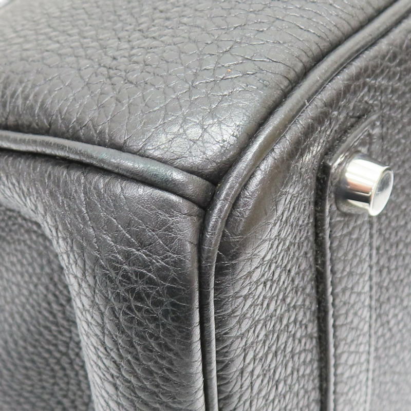 黑色 Togo牛皮 Birkin 35 柏金包 手提包 □M刻 銀扣【HERMES 愛馬仕】-17
