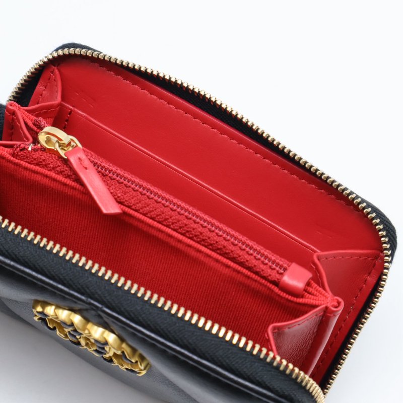 CHANEL 19 24C羊皮拉鍊零錢包 - 黑金-6