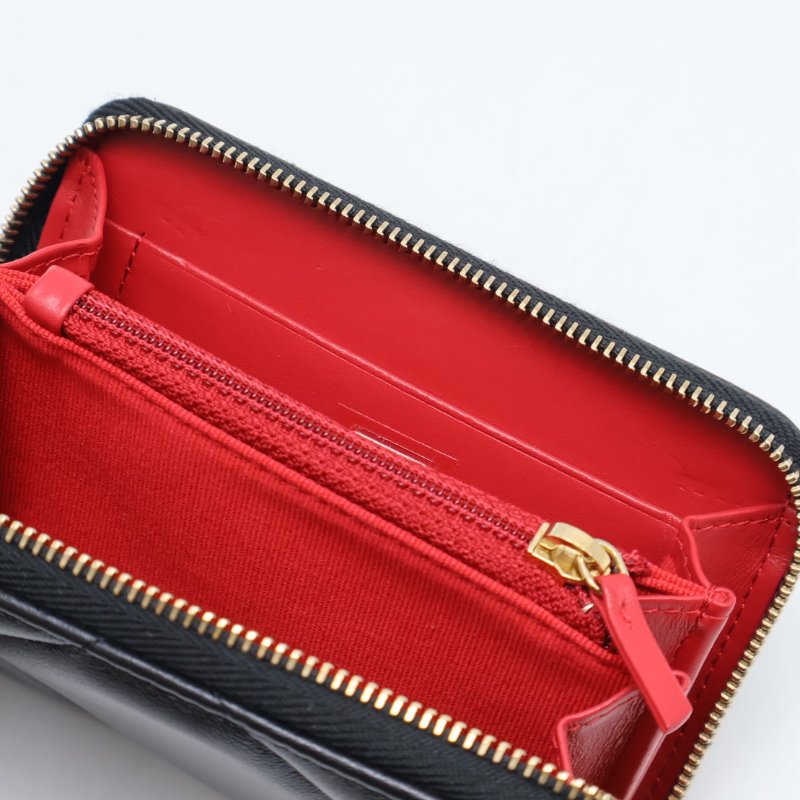 CHANEL 19 24C羊皮拉鍊零錢包 - 黑金-9
