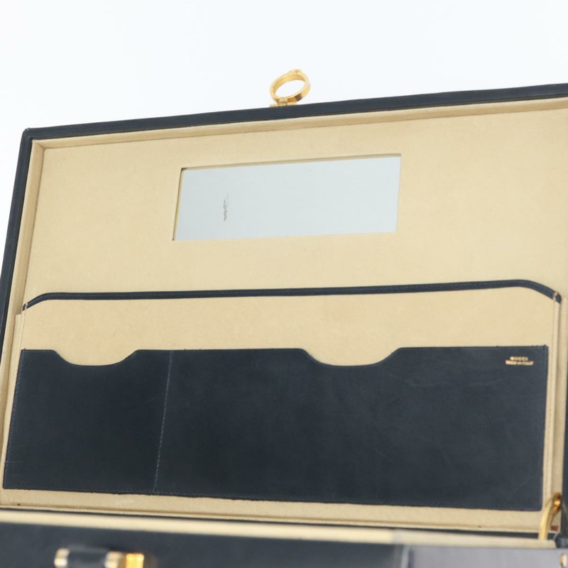 【日本直送】GUCCI GG Supreme Sherry Line 旅行箱 PVC 海軍藍金色 正品 ki6345-9