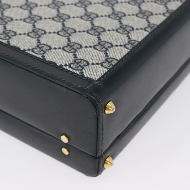 【日本直送】GUCCI GG Supreme Sherry Line 旅行箱 PVC 海軍藍金色 正品 ki6345-15