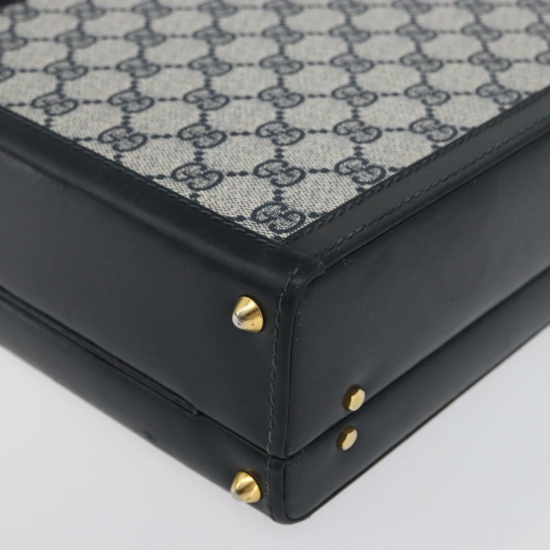 【日本直送】GUCCI GG Supreme Sherry Line 旅行箱 PVC 海軍藍金色 正品 ki6345-16