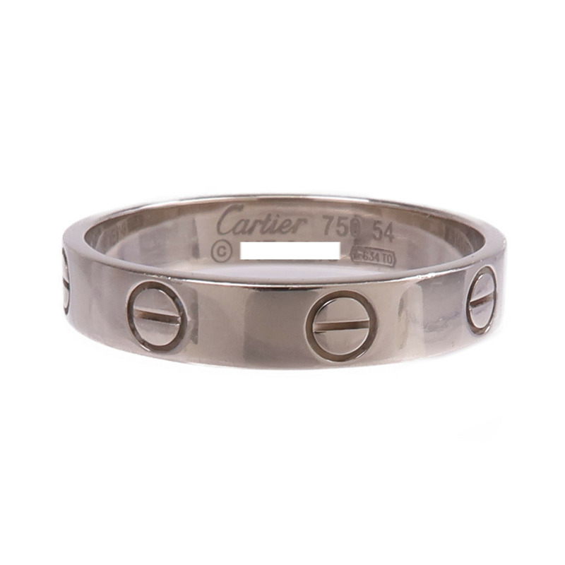 CARTIER 18K白金Mini Love Ring戒指Cartier#54/US#6.75-1