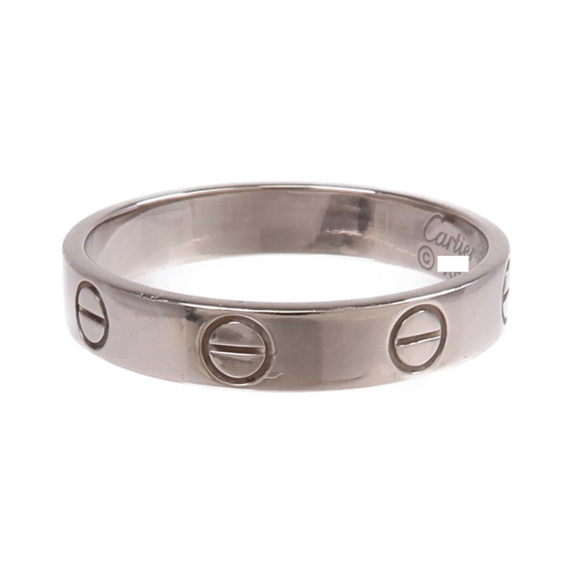 CARTIER 18K白金Mini Love Ring戒指Cartier#54/US#6.75-2