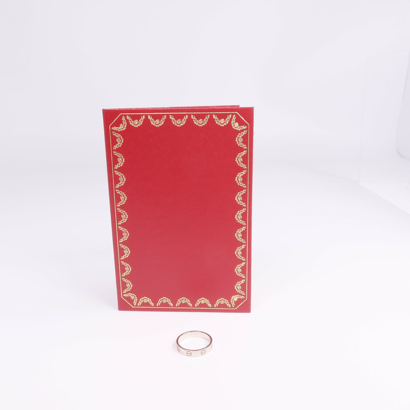 CARTIER 18K白金Mini Love Ring戒指Cartier#54/US#6.75-7