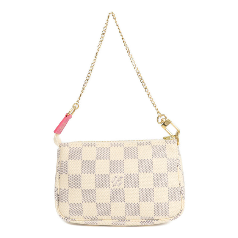 LOUIS VUITTON Damier Azur Mini Pochette Accessories金扣手挽袋-2