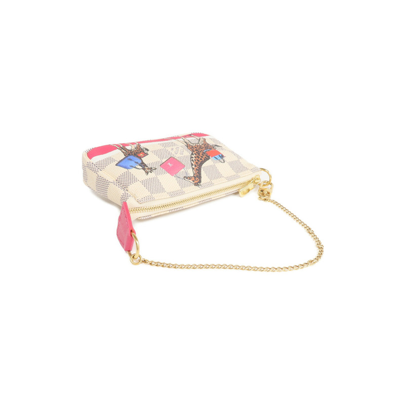 LOUIS VUITTON Damier Azur Mini Pochette Accessories金扣手挽袋-4