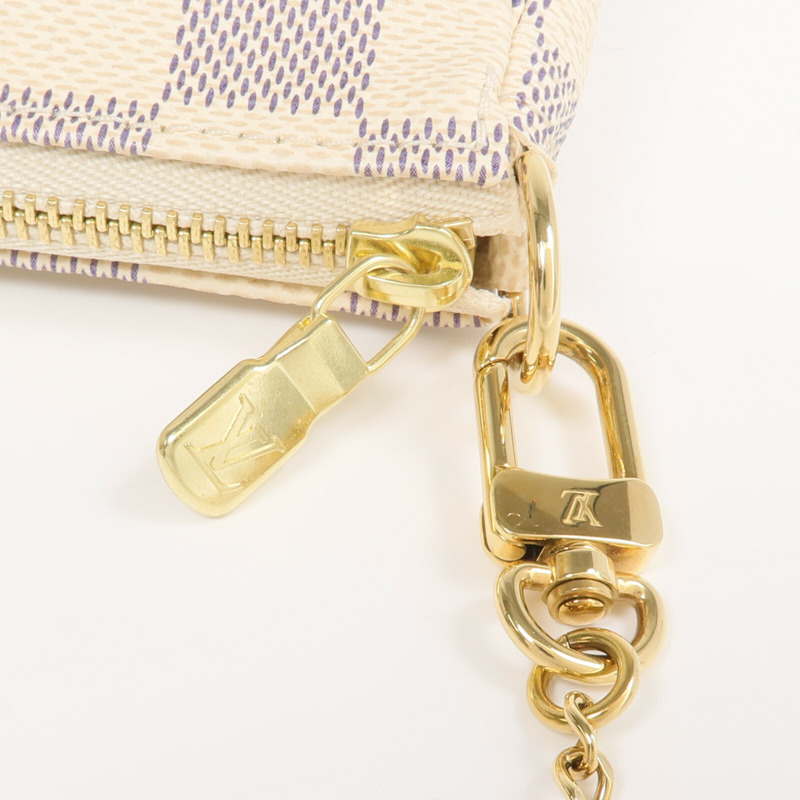 LOUIS VUITTON Damier Azur Mini Pochette Accessories金扣手挽袋-6