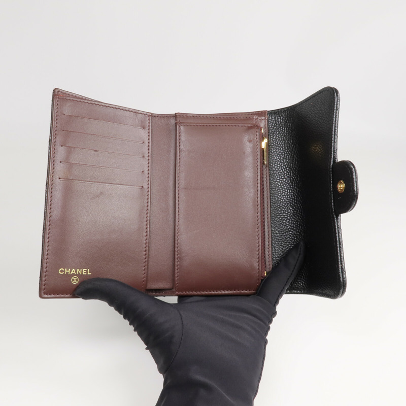 CHANEL 牛皮皮革Long Wallet金扣長錢包-7