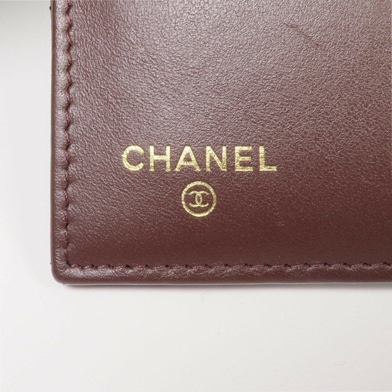 CHANEL 牛皮皮革Long Wallet金扣長錢包-8