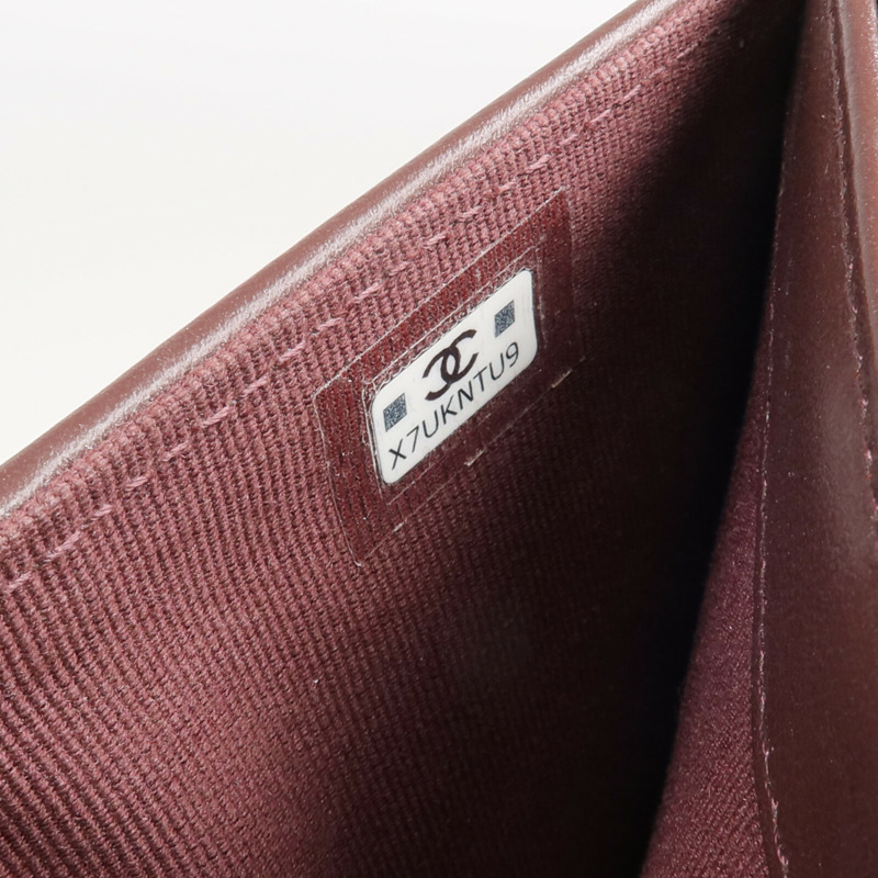 CHANEL 牛皮皮革Long Wallet金扣長錢包-10