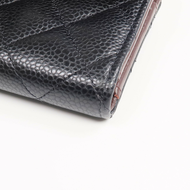 CHANEL 牛皮皮革Long Wallet金扣長錢包-13