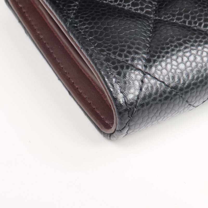 CHANEL 牛皮皮革Long Wallet金扣長錢包-14