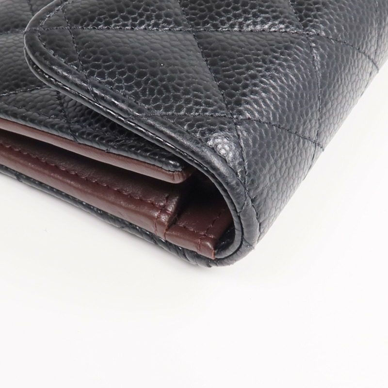 CHANEL 牛皮皮革Long Wallet金扣長錢包-15