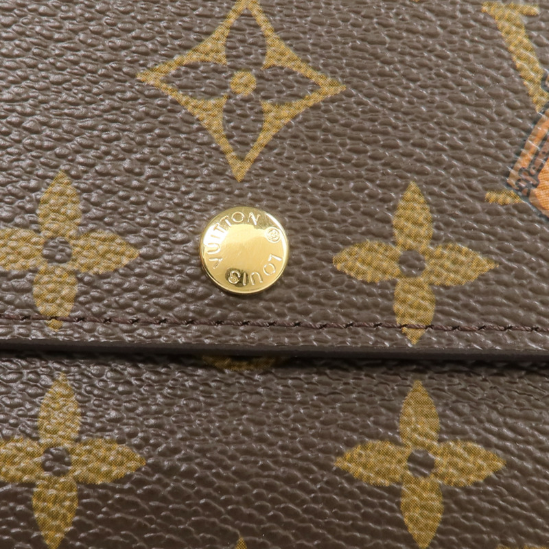 LOUIS VUITTON Monogram Groom Portefeuille Sarah金扣長錢包-10