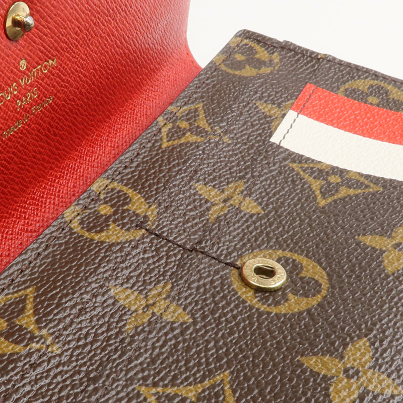 LOUIS VUITTON Monogram Groom Portefeuille Sarah金扣長錢包-15