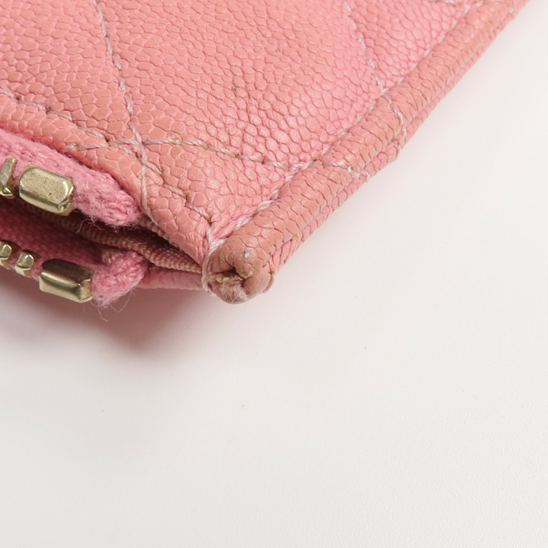 CHANEL 牛皮皮革Zipper Long Wallet金扣長錢包-18