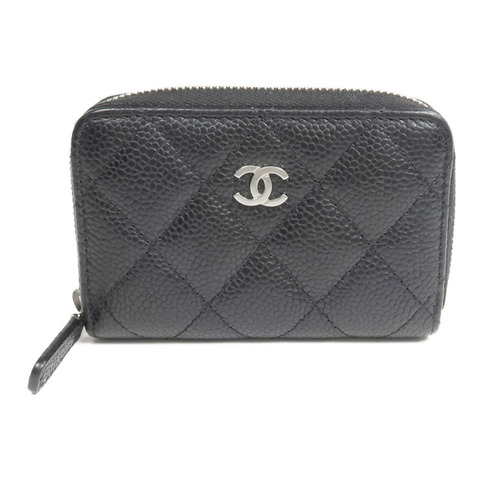 CHANEL 牛皮皮革Card Holder銀扣卡片套