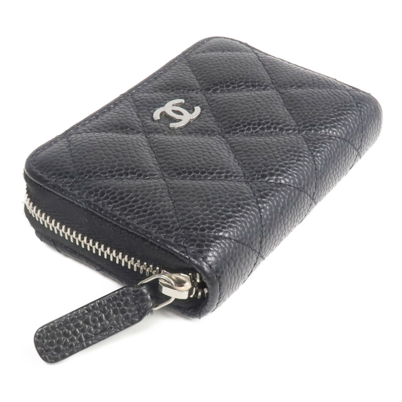 CHANEL 牛皮皮革Card Holder銀扣卡片套-3