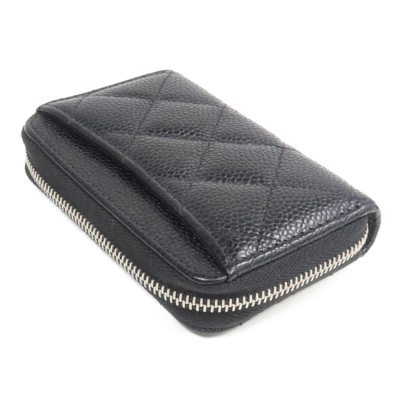 CHANEL 牛皮皮革Card Holder銀扣卡片套-4