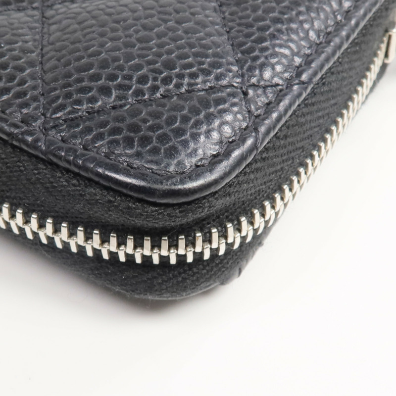 CHANEL 牛皮皮革Card Holder銀扣卡片套-9