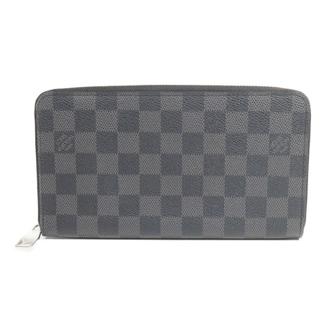 LOUIS VUITTON Damier Graphite Zipper Organizer銀扣長錢包